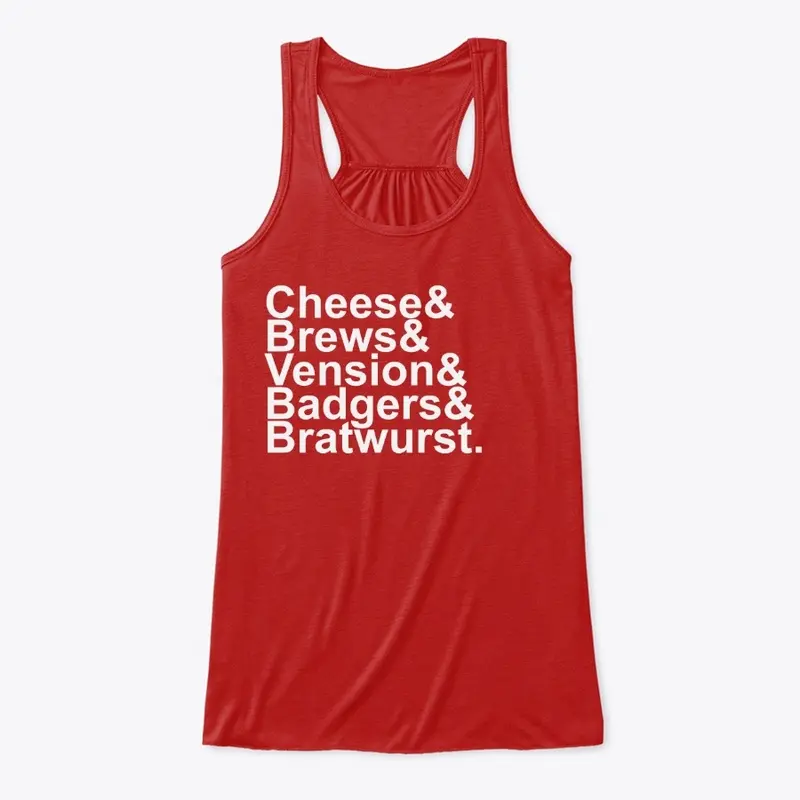 Cheese, Brews, Vension, Badgers, Brats